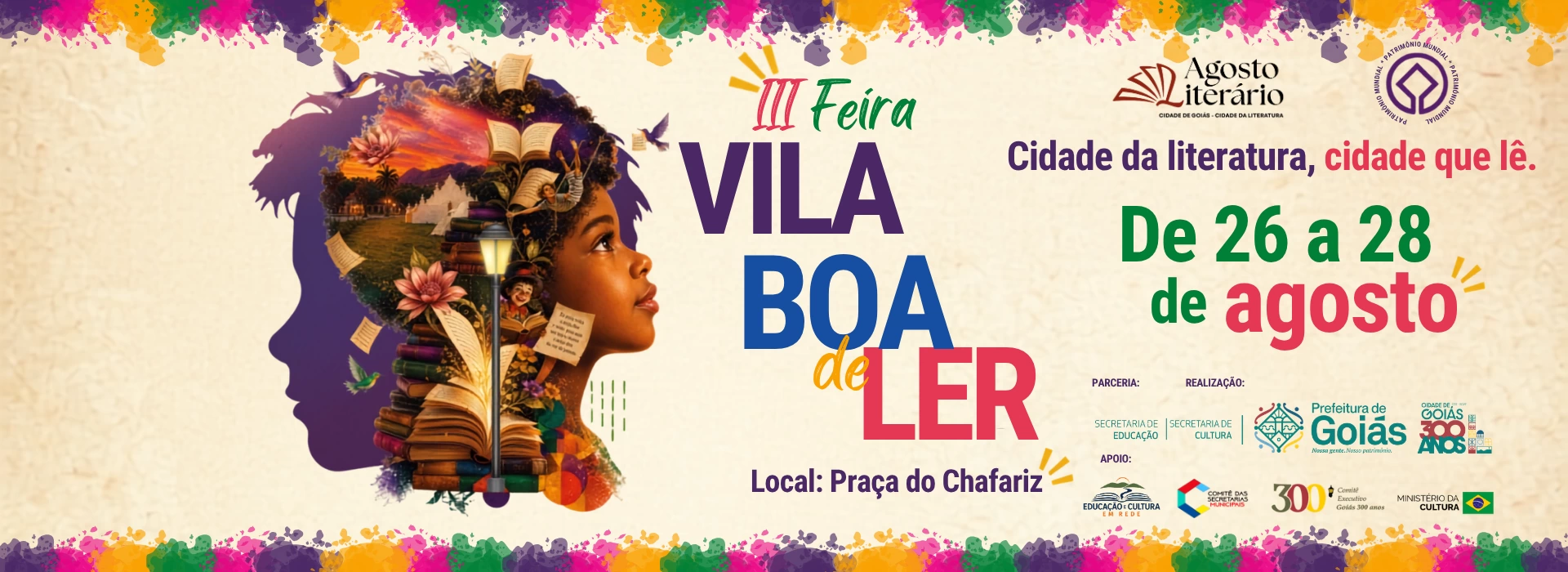 3ª Feira Vila Boa de Ler - Agosto Literário